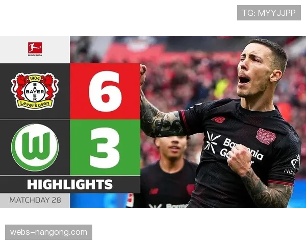 勒沃库森6-3大胜沃尔夫斯堡，对攻大战创本赛季进球纪录